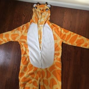 very comfy giraffe onesie!